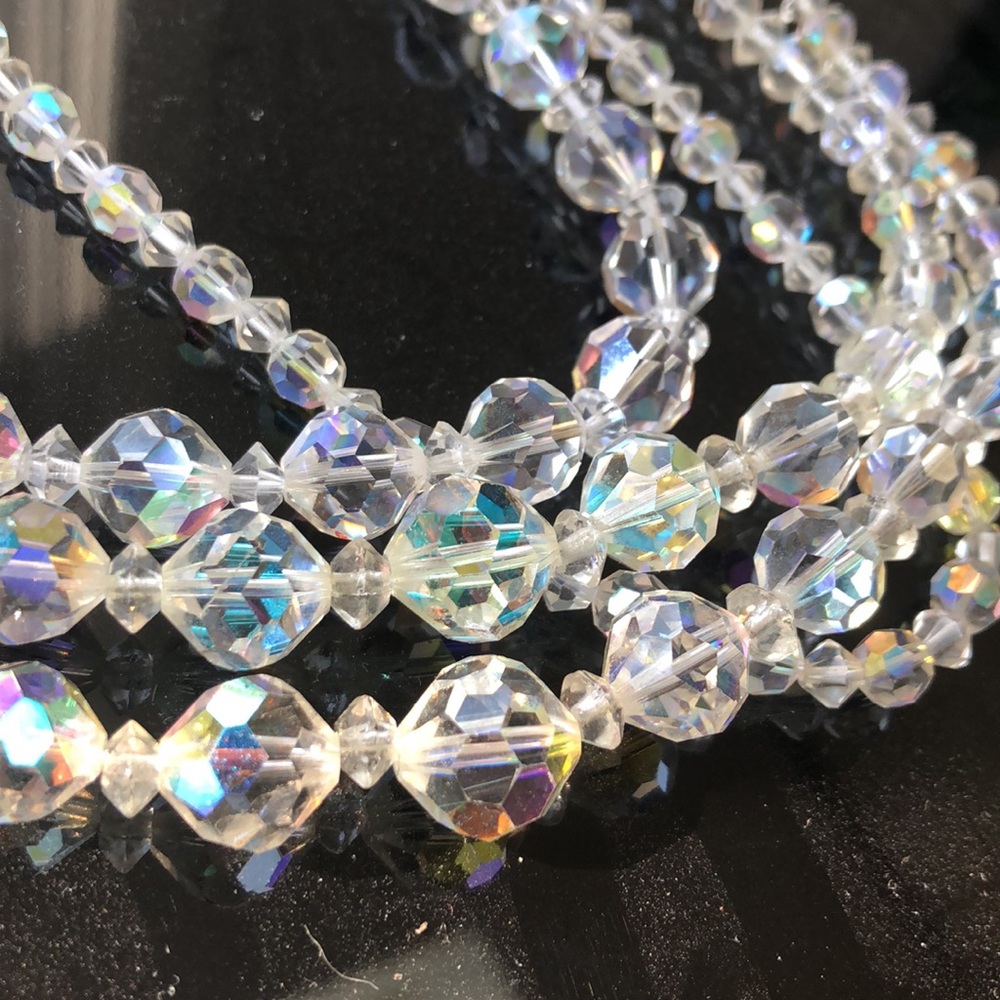 1950’s Vtg Aurora Borealis Stackable Necklace - image 2